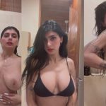 Mia Khalifa Black Bra Shower Video Leaked